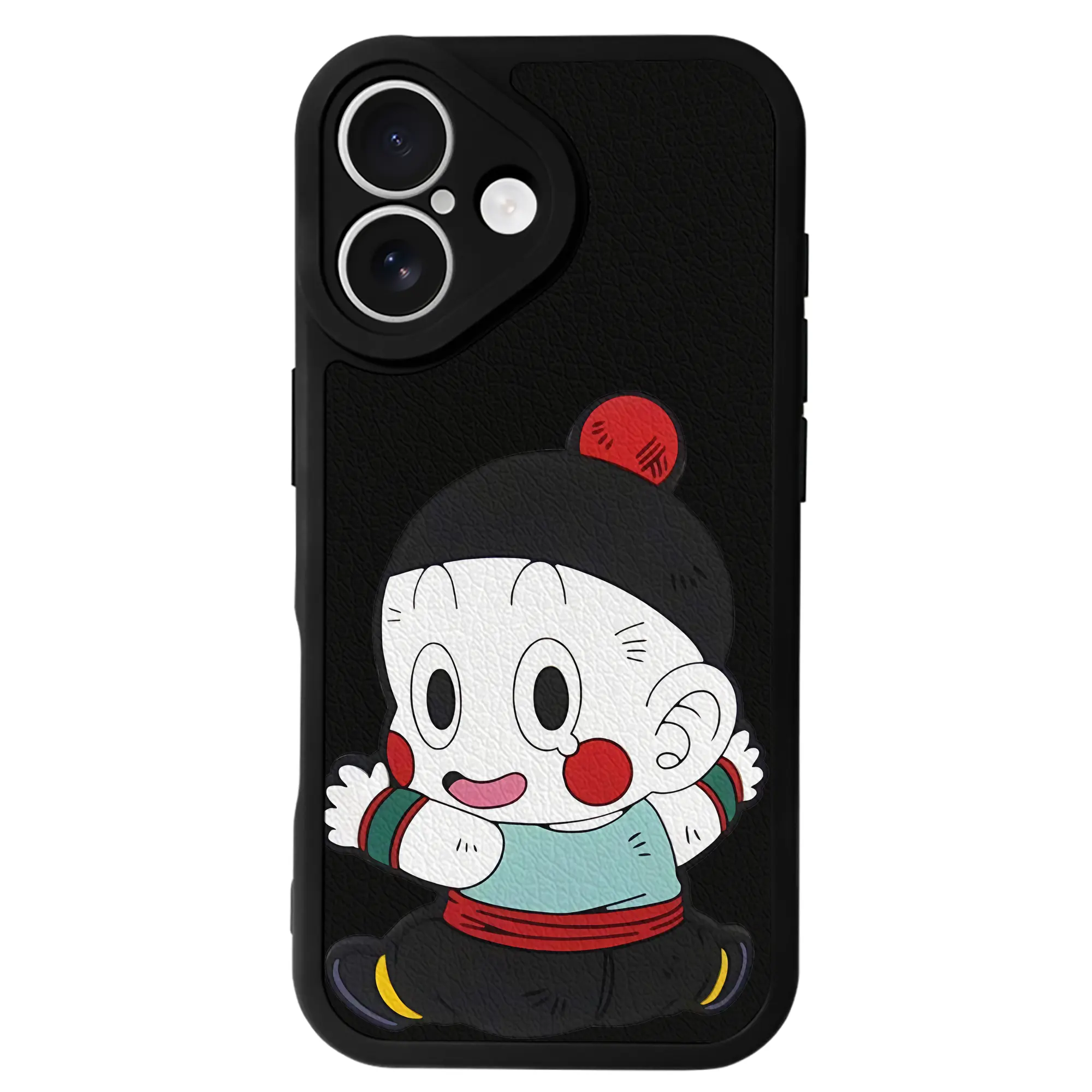 ドラゴンボール グッズ チャオズ - IPhone 16シリーズ対応 ・ シリコンスマホケース ・ レザー調 ・ 高精度フィット ・ 耐衝撃 ・ ワイヤレス充電対応 ・ 精密カット